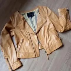 UNTITLED キャメル レザージャケット サイズ3