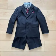 COMMECAISM子供用フォーマルスーツ110〜120ストライプ柄