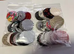 円形カット生地　はぎれセット　直径5㎝　200枚+α 包みボタン　摘み細工