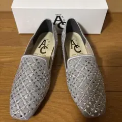 neue ar he ac パンプス シルバー 24.5cm 3E