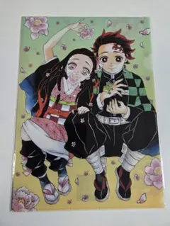 鬼滅の刃　原画展　クリアファイル　下敷きセット
