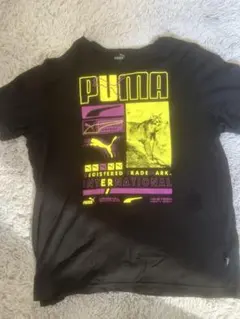 PUMA 黒 Tシャツ Mサイズ グラフィックプリント