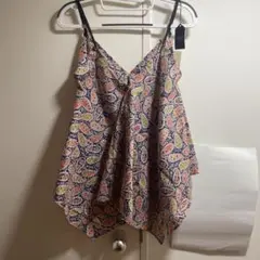 Liberty fabric rope picnic キャミソール　サイズ38のサムネイル