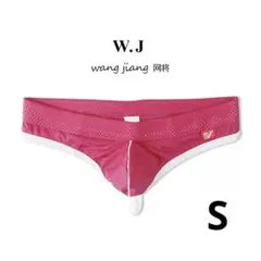 WJ メンズTバック　梅レッド　Sサイズ　男性下着　ビキニ　4003DK