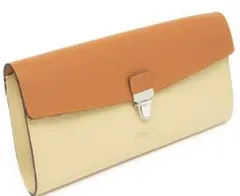 クラッチバッグ ミニポーチ レザー TRAMONTANO 正規品オレンジベージュ