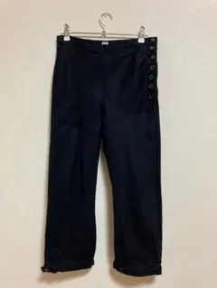 アーツアンドサイエンス　麻　クロップトパンツ　ブラックのサムネイル