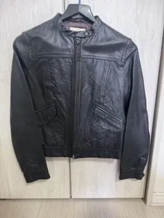 良品】MASAKI PARIS レザージャケット ノーカラー 46 茶色 - メルカリ