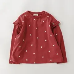 ブランシェス　アソート長袖Tシャツ　レッド　100センチ 新品