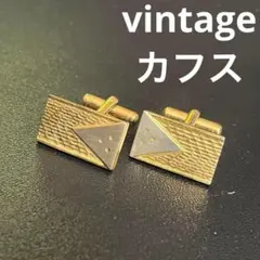 ビンテージ vintageゴールドカフス　メンズ小物　エレガントなデザイン