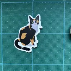 防水ステッカー　猫　ねこ　ネコ　かわいい　三毛猫