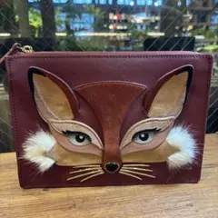 ケイトスペード　ポシェット　クラッチ　キツネ　FOX 訳あり　バッグ