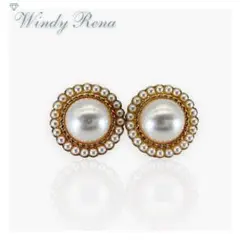 バロック 大粒パール ピアス ヴィンテージ S925ピン ゴールド