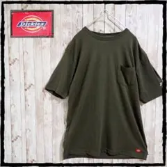 ディッキーズ Dickies Tシャツ オリーブ カーキ 系 ポケットT XL