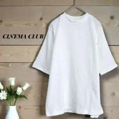 【シネマクラブ】Tシャツ　半袖　レディース　ワッフル生地　洗える　ホワイト　白