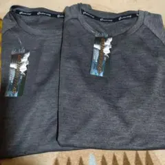 ダークグレー ラグランスリーブ インナー Tシャツ2枚セット 新品 M