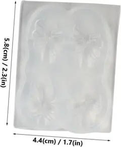 A-0413 シリコンモールド 2個セット ネイル りぼん 蝶々シリコン型