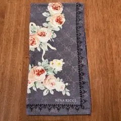 NINA RICCI ハンカチ 花柄 グレー