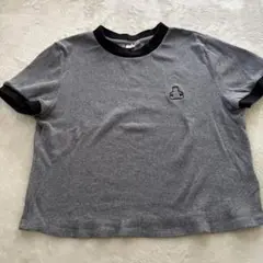 極美品★GAPギャップ★バイカラー　ベアー　ストレッチレディースTシャツ半袖　L