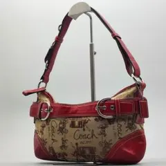 美品 コーチ ショルダーバッグ ホースアンドキャリッジ 馬車柄 ソーホー