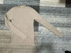 AZUL by moussy リブニットカットソー Mサイズ ベージュ