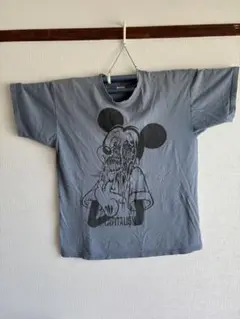 ミッキー風 ゴシック パンクロック ゾンビ グラフィックTシャツ グレー