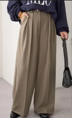 ディスコート　楽ちん＆腰周りすっきり　2タックツイルパンツ　WEB限定