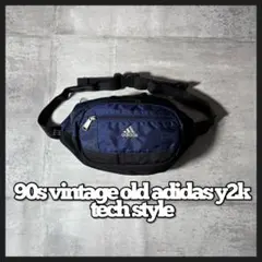 90s vintage old adidas body bag y2k tech