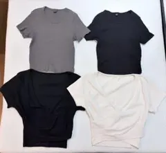 상태좋음 묶음 판매 UNIQLO、GUリブTシャツ 4장 세트