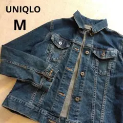 UNIQLO Gジャン デニムジャケット ダメージ加工 インディゴ ブルー М
