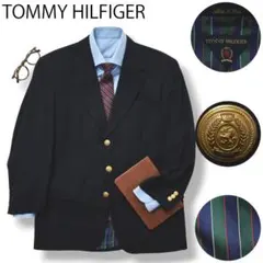 【上質】トミーヒルフィガー TOMMY HILFIGER 金ボタン ブレザー 黒