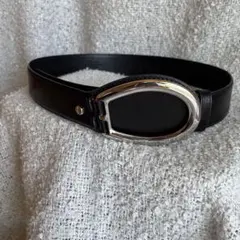 希少 BEAMS F WILLIAM 別注 メンズベルト ブラック×シルバー金具