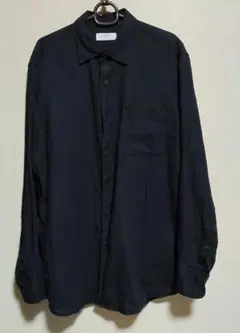 【美品 2025年モデル】ユニクロ プレミアムリネンシャツL ブラック