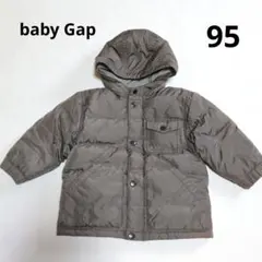 ベビーギャップ GAP ブラウン フード付きダウンジャケット 男の子 95