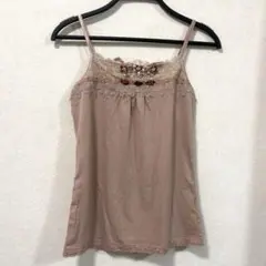 新品 axes femme ビジュー レース キャミソール M ピンクのサムネイル