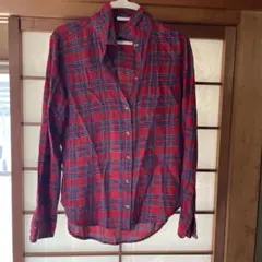 Abercrombie & Fitch 長袖シャツ M レッド・チェック柄