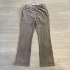 GU ジーユー ヌクヌクニットコールフレアパンツ　130 ベージュ