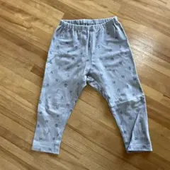 グレー 文字柄 パンツ 後ろポケット付き