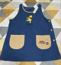 くまのプーさん　エプロン　コーディロイ　新品