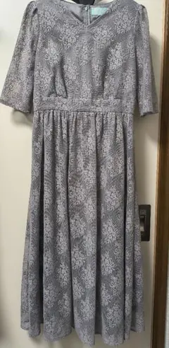 週末限定価格！　aimer　花柄 ドレス 半袖　結婚　パーティードレス　レース