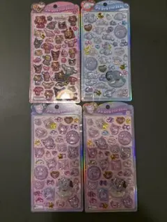 【正規品】サンリオ　　うるちゅるポップシール　4点セット