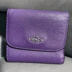 COACH 二つ折り財布 パープルのサムネイル