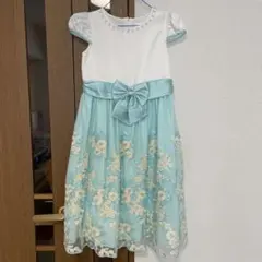 ！！専用！！水色花柄刺繍ドレス 150cm