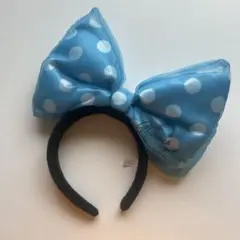 【公式】東京ディズニーリゾート ミニー カチューシャ ブルー 水玉 シフォン