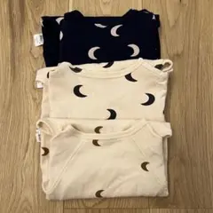 ムーン柄 ボディスーツ ３色セット 66