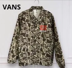 VANS カモフラ柄 迷彩 ビッグロゴ コーチジャケット Sのサムネイル