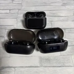 Bluetooth イヤホン 黒 3つ セット