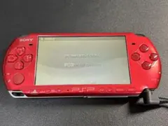 PSP-3000 レッド 本体 充電器、専用ケース付き