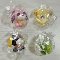 お茶犬　まちぼうけ　リョク・ハナ・チャイ・ロン　4個セット