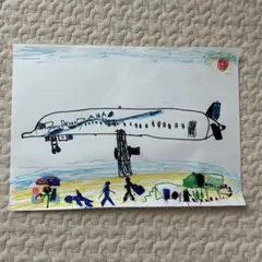 子供の絵　ビーチに行ってみた