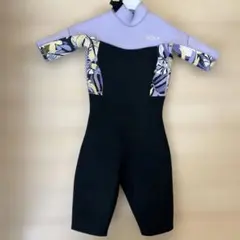 ROXY スプリングウェットスーツ M 黒/紫/花柄140cm - メルカリ